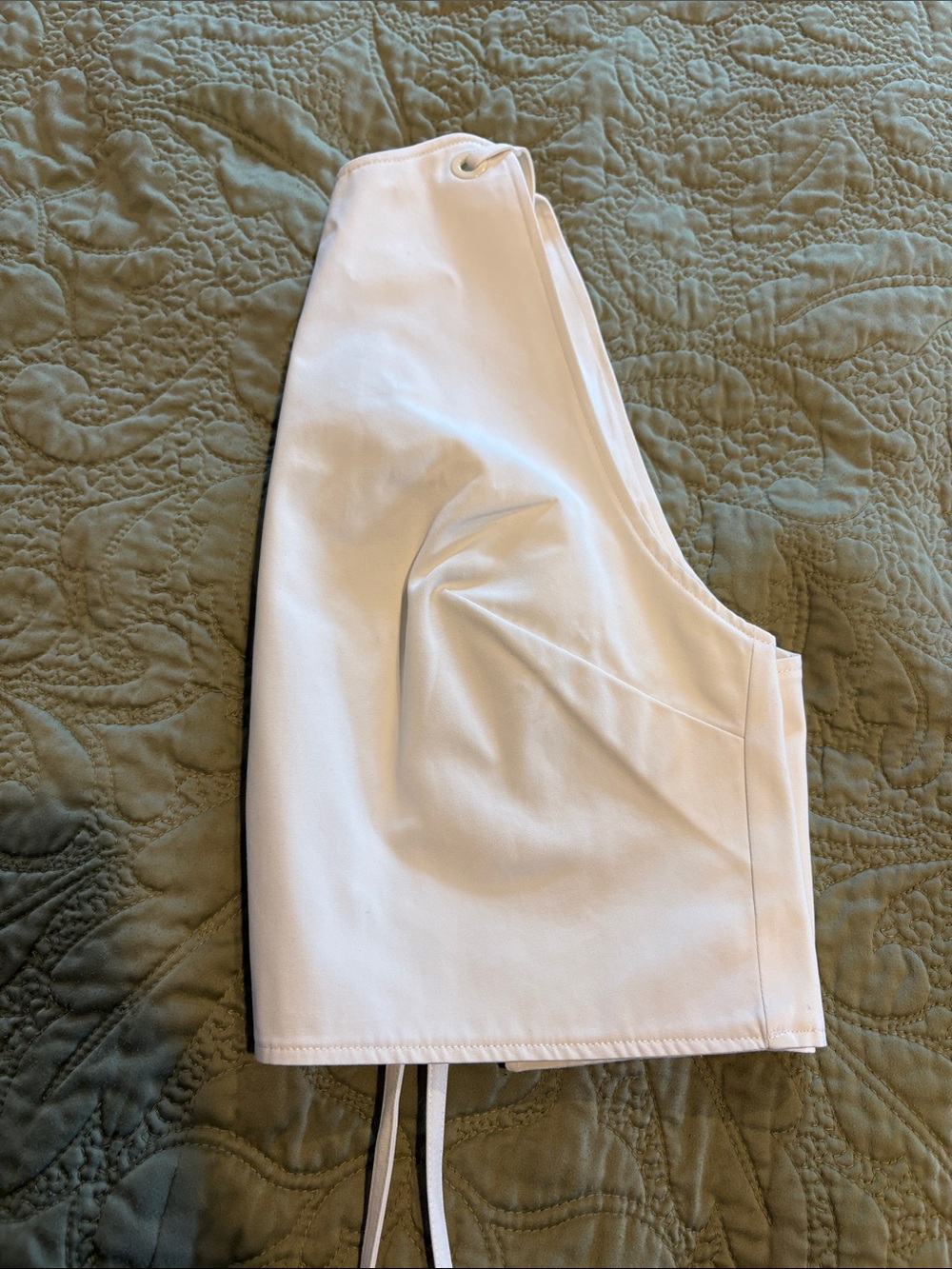Sezane White One-Shoulder Crop Top